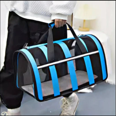 port main confortable sac de transport pour chien bleu