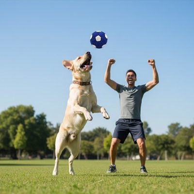  pour attraper balle chien labrador saute en l'air