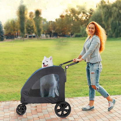 Poussette pour Chien - StrollyPet™ - Bleu - Chien dynamic