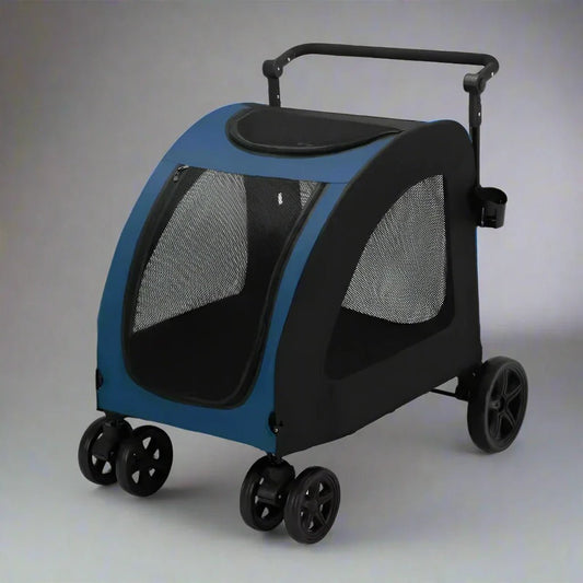 Poussette pour Chien - StrollyPet™ - Bleu - Chien dynamic