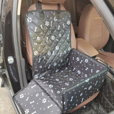 protection chien voiture siege gris motifs pattes impermeable