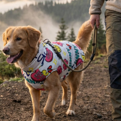randonnee montagne avec manteau chien confort style