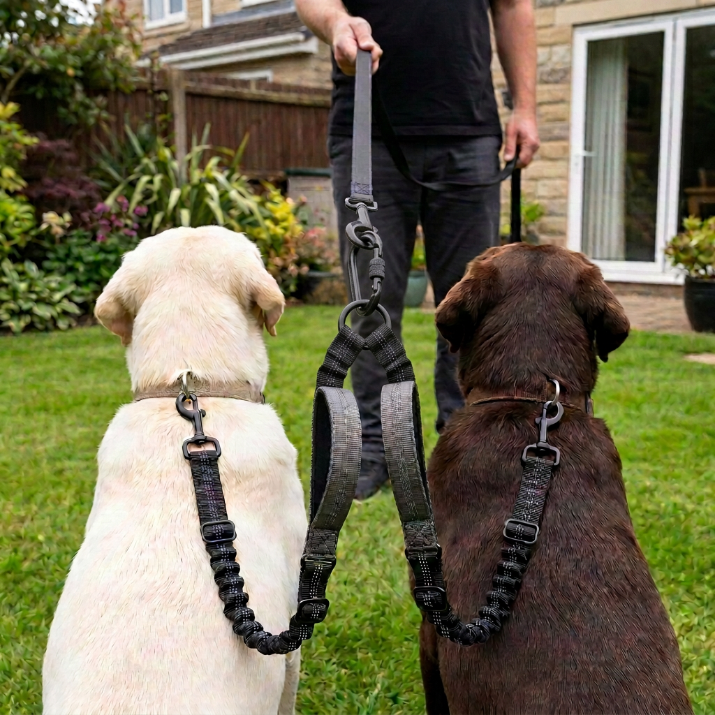 Double laisse pour chien | Anti-emmêlement