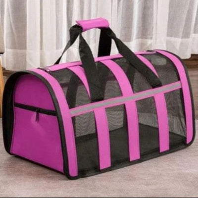 rose ouvert fond rembourre sac de transport pour chien 