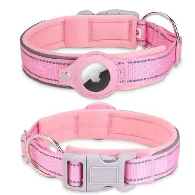 rose pastel tracker integre collier gps  chien