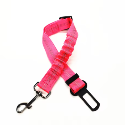 rose reflechissant ajustable ceinture de securite pour chien