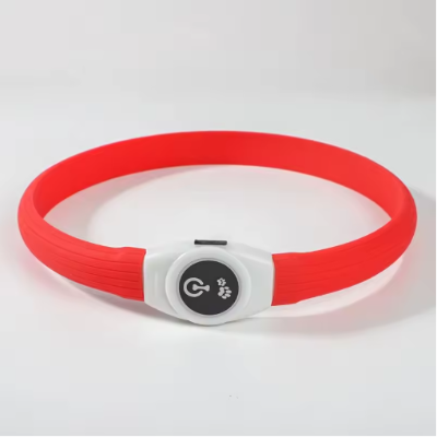 rouge clignotant nuit collier lumineux chien securise