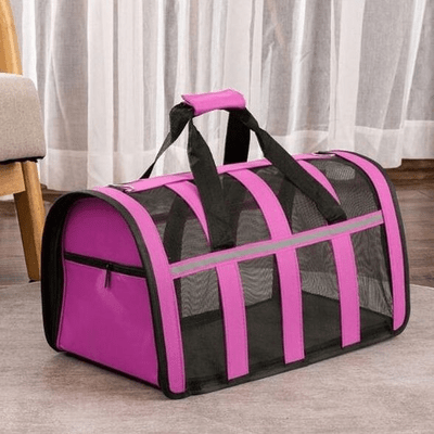 Sac de Transport Chien - MeshPetCarrier™ - Rose - Chien dynamic