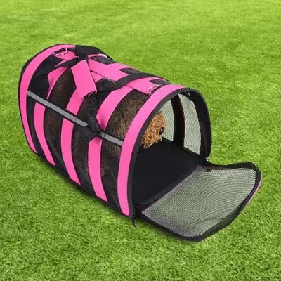 Sac de Transport Chien - MeshPetCarrier™ - Rose - Chien dynamic