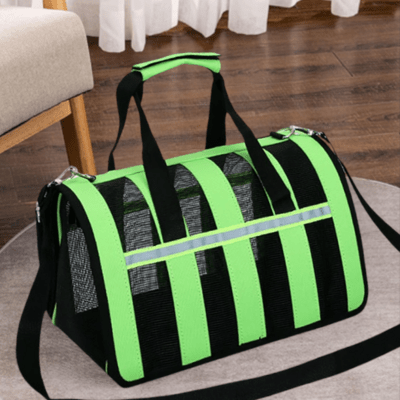 Sac de Transport Chien - MeshPetCarrier™ - Vert - Chien dynamic