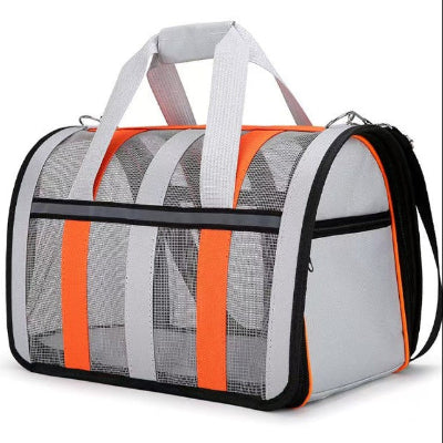 sac de transport pour chien orange leger