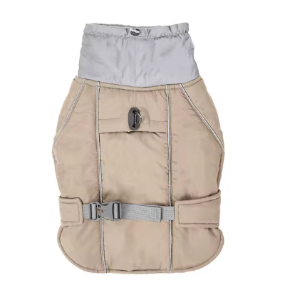 sangle ajustable manteau pour chien beige
