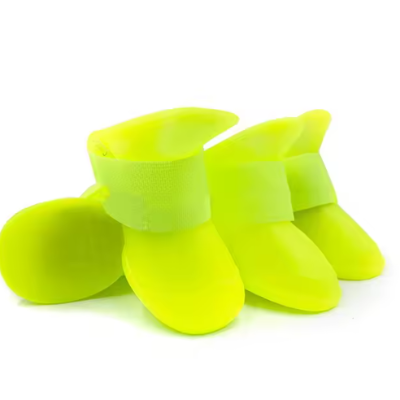 securite maximale chaussure chien jaune ajustable