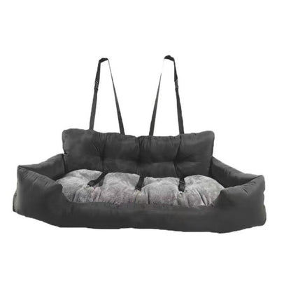 siege auto pour chien noir doux moelleux