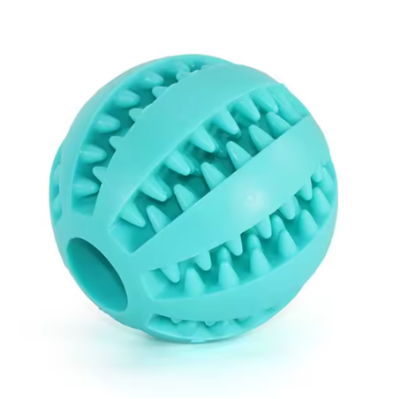 stimulation mentale balle pour chien turquoise souple
