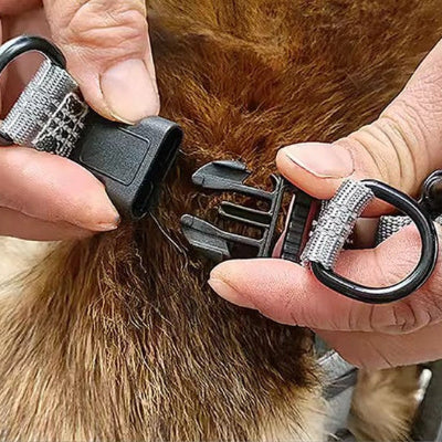 systeme de fermeture rapide harnais en Y rouge robuste