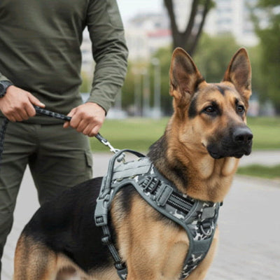 systeme modulaire poignee dorsale du harnais chien
