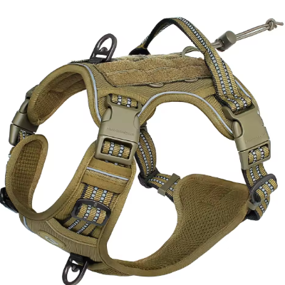  tactique militaire rembourre poignee reflechissant harnais chien 