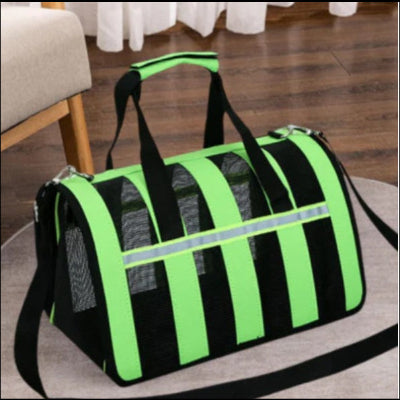  vert fluo bandouliere reglable sac de transport pour chien 