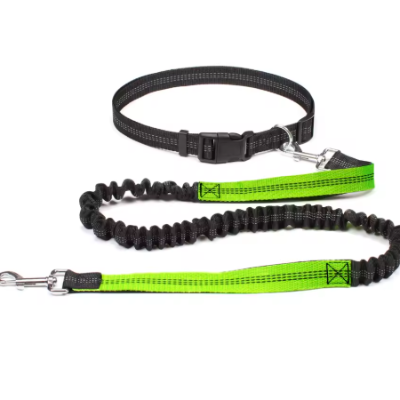  vert fluo ceinture ajustable laisse canicross