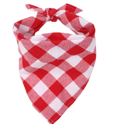  vichy rose blanc style champetre bandana chien 