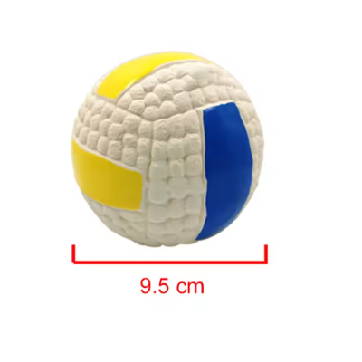  volleyball jaune 9.5 cm balle chien souple