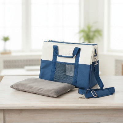 voyage confortable securise sac transport chien bleu 