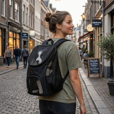  vue arrière pratique du sac a dos chien